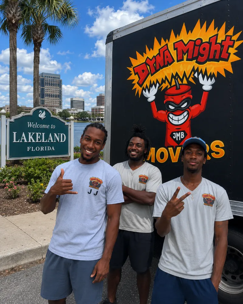 The DynaMight Movers crew on a moving day in Lakeland, Florida.